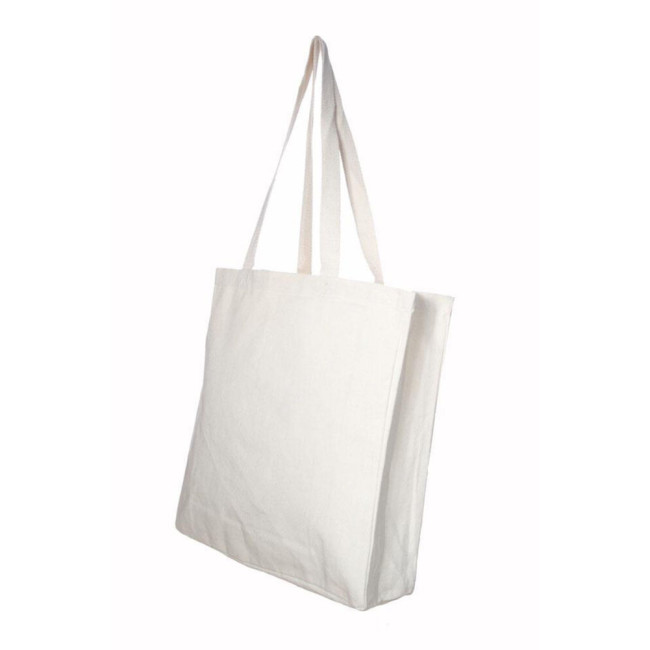 Custom Printed 7oz Natural Cotton Bag With Gusset