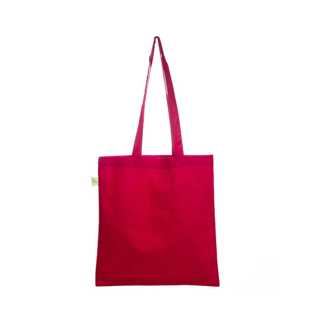 Custom Printed Eco Red Cotton Shopper