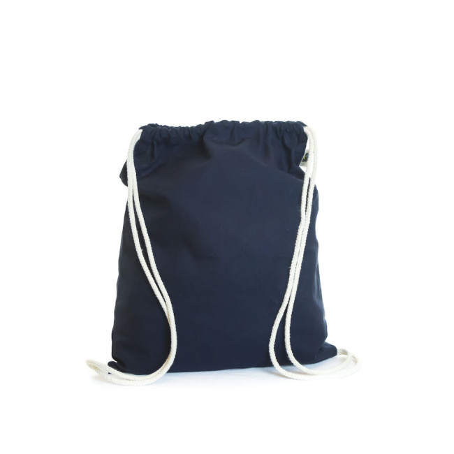 Custom Printed Eco Navy Drawsting Bag