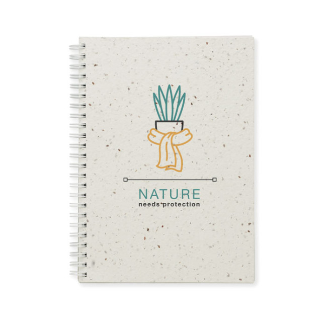 Custom Printed A5 Seed Paper Cover Notebook - Image 1