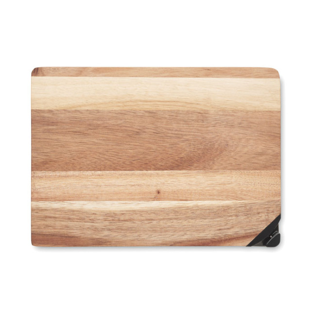 Custom Printed Acacia Wood Cutting Board With Knife Sharpener