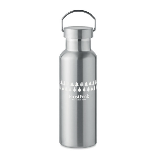 Custom Printed Double Wall Recycled Vacuum Bottle 500ml - Image 1