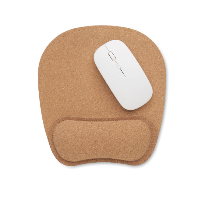 Custom Printed Ergonomic Cork Mouse Mat - Image 1