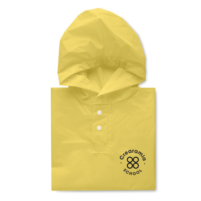 Custom Printed PEVA Kids Rain Coat With Hood - Image 3