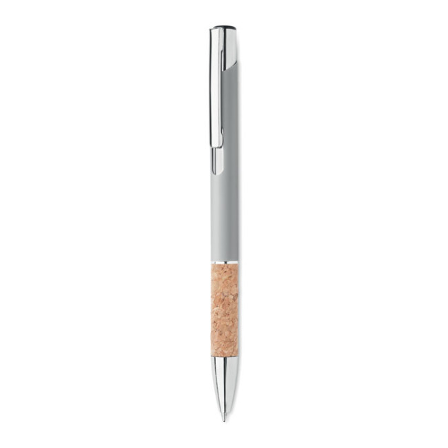 Custom Printed Push Button Aluminium Pen With Cork Grip - Image 4