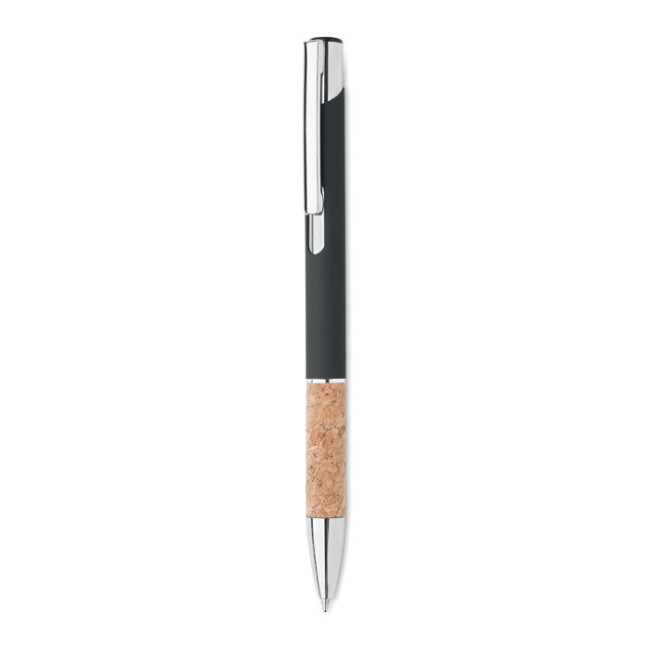 Custom Printed Push Button Aluminium Pen With Cork Grip - Image 3