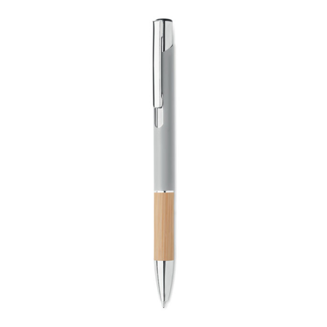 Custom Printed Push Button Aluminium Pen With Bamboo Grip - Image 4