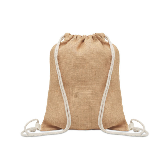 Custom Printed Jute Drawstring Bag