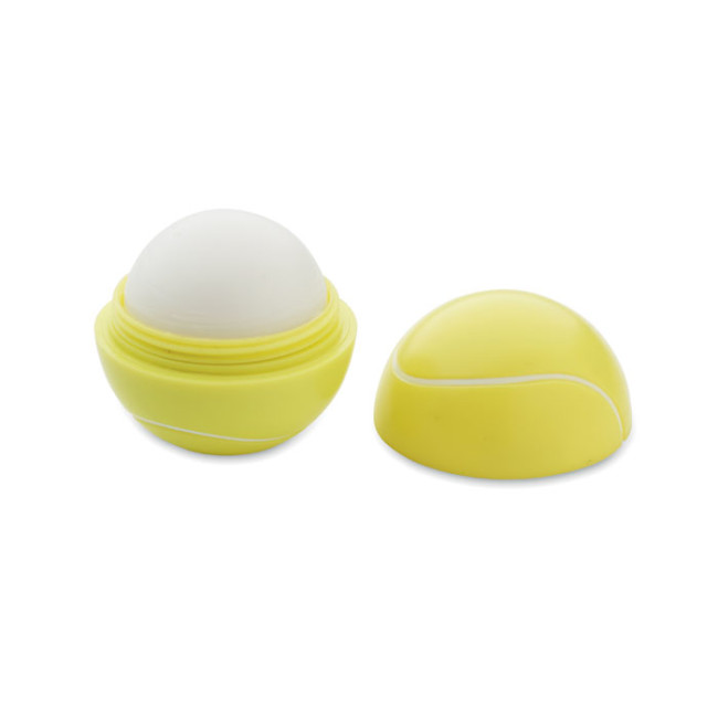 Custom Printed Lip Balm In Tennis Ball Shape