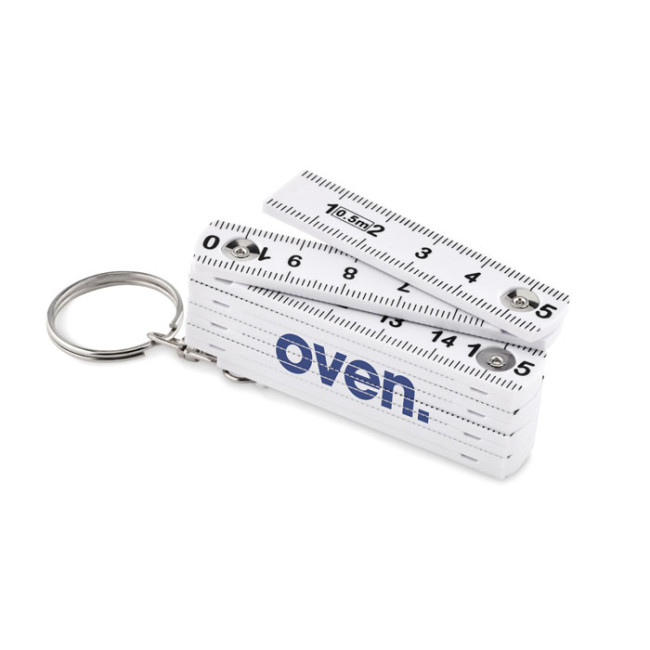 Custom Printed Carpenters Ruler Key Ring 50cm