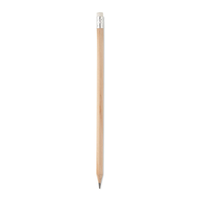 Custom Printed Natural Pencil With Eraser