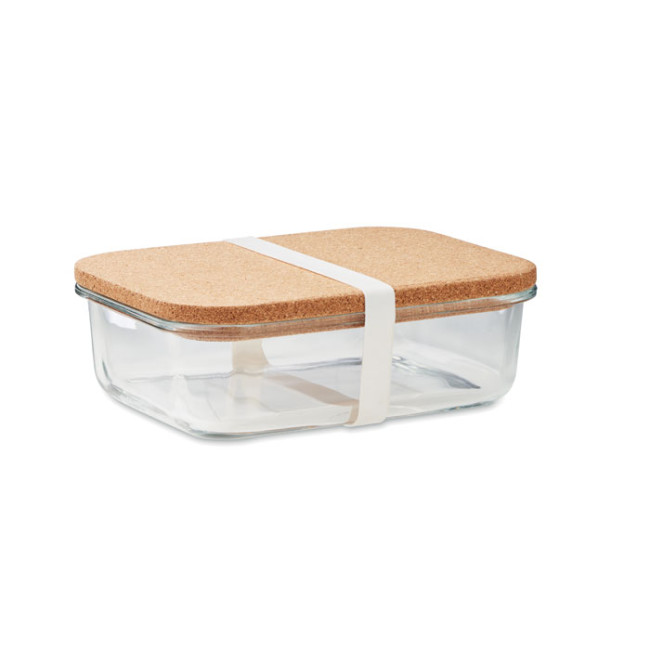 Custom Printed Glass Lunch Box With Cork Lid