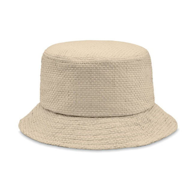 Custom Printed Paper Straw Bucket Hat - Image 3