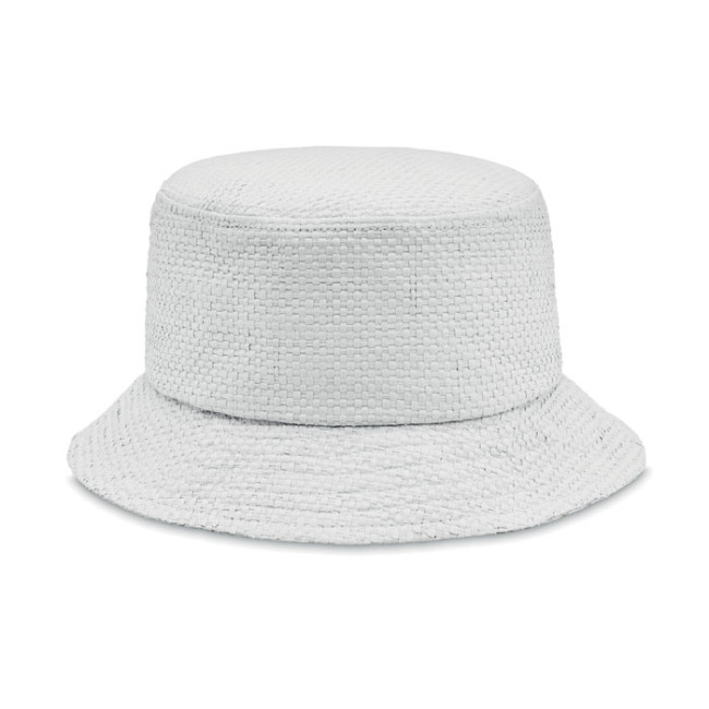 Custom Printed Paper Straw Bucket Hat - Image 2