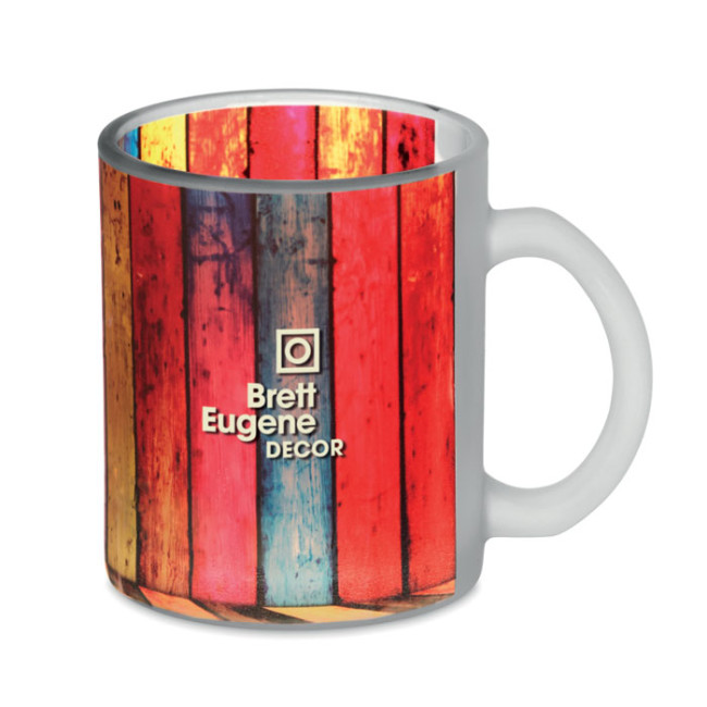 Custom Printed Matt Glass Sublimation Mug 300ml