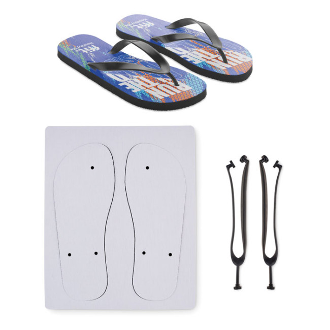 Custom Printed Sublimation Beach Flip Flops Size 38-41 - Image 1