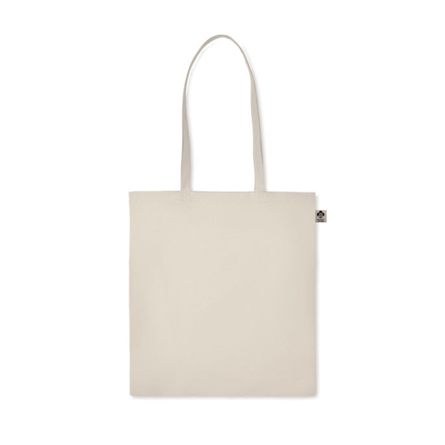 Custom Printed Organic Cotton Shopping Bag Beige