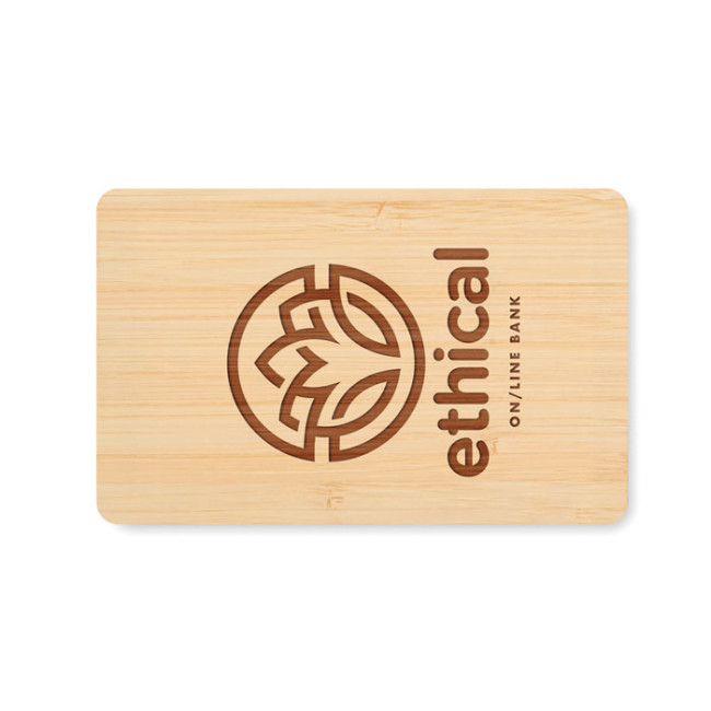 Custom Printed RFID Card In Bamboo Materia