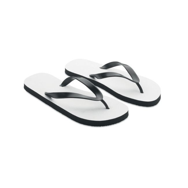 Custom Printed Sublimation Beach Flip Flops - Image 1