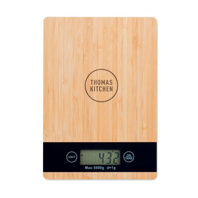 Custom Printed Bamboo Digital Kitchen Scales