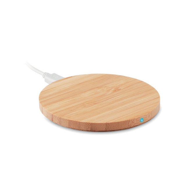 Custom Printed Wireless Charger Bamboo 10W - Image 2