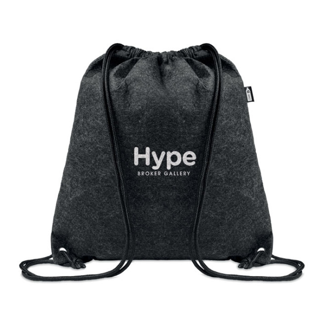 Custom Printed RPET Felt Drawstring Bag