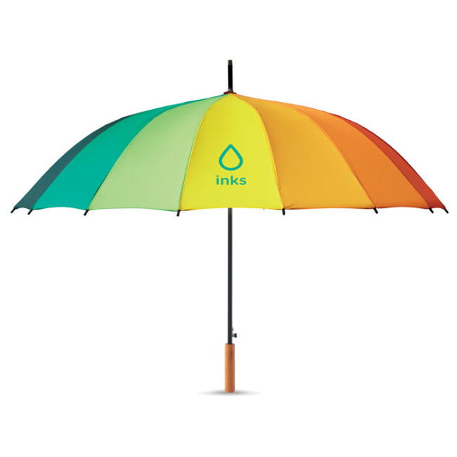 Custom Printed 27 Inch Rainbow Umbrella - Image 1