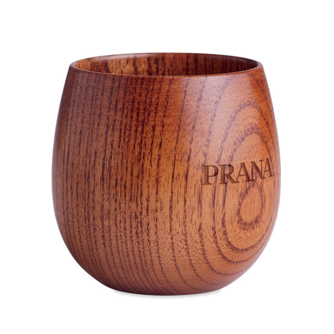 Custom Printed Oak Wooden Mug 250ml