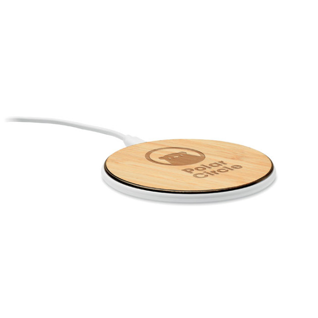 Custom Printed Bamboo Wireless Charger 10W