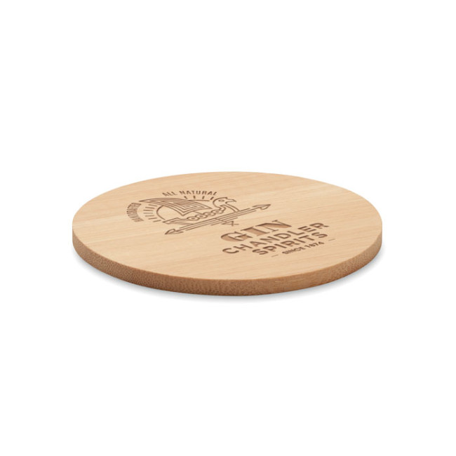 Custom Printed Bamboo Round Coaster