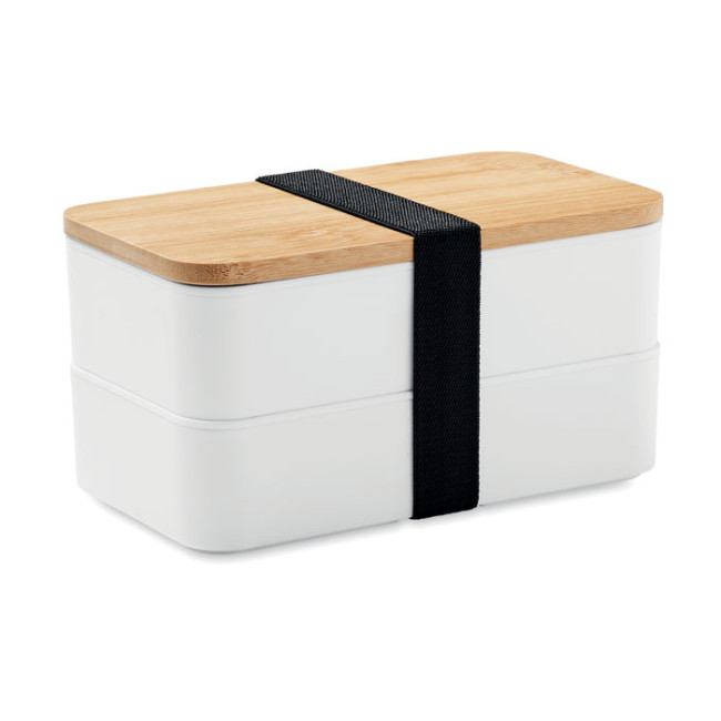 Custom Printed Lunch Box In PP And Bamboo Lid - Image 2