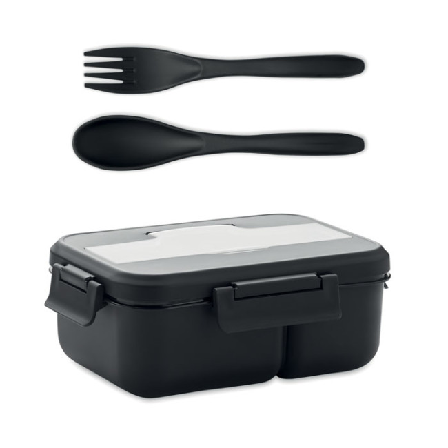 Custom Printed Lunch Box With Cutlery In PP - Image 1