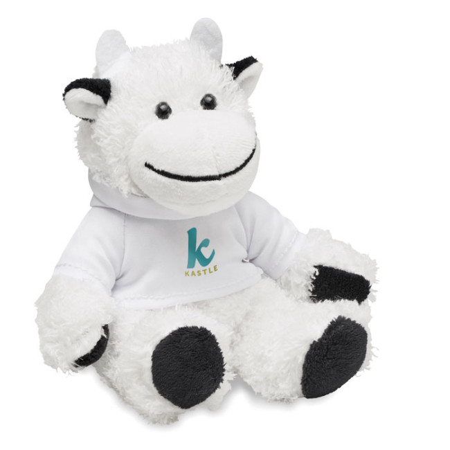 Custom Printed Teddy Cow Plush