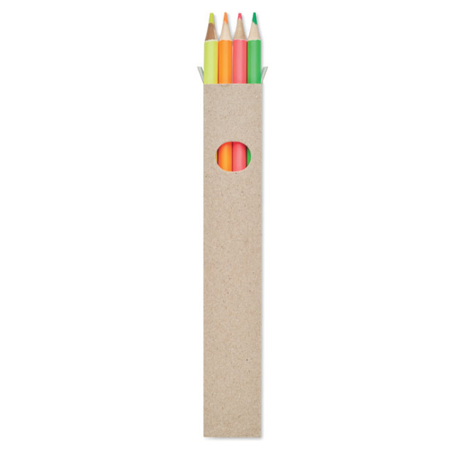 Custom Printed 4 Highlighter Pencils In Box