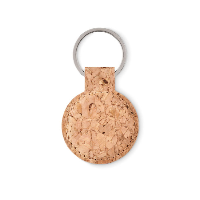 Custom Printed Round Cork Key Ring