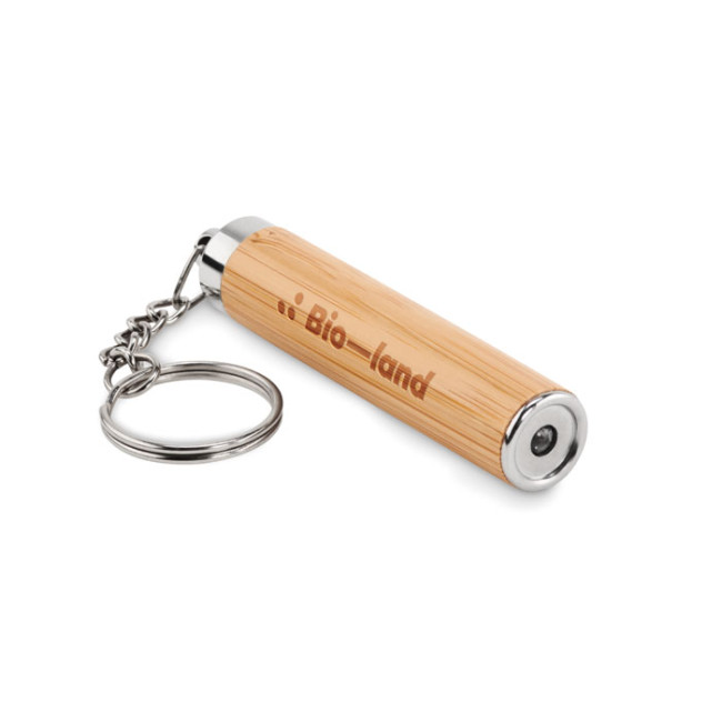 Custom Printed Mini Bamboo Torch With Keyring