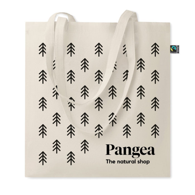 Custom Printed Fairtrade Cotton Shopping Bag 140 gr/m²