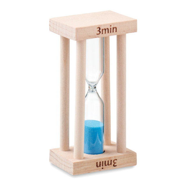 Custom Printed Wooden Sand Timer 3 Minutes