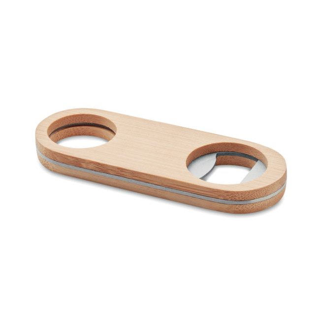 Custom Printed Oval Bamboo Bottle Opener