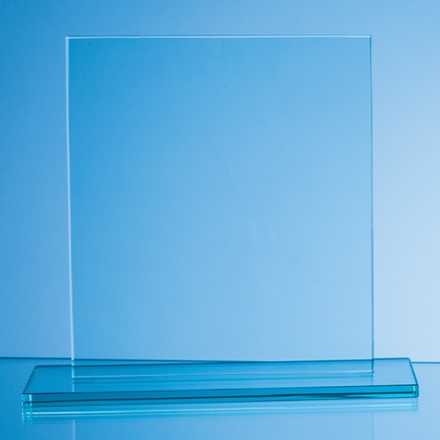 Custom Printed 20cm x 17.5cm x 10mm Jade Glass Rectangle Award