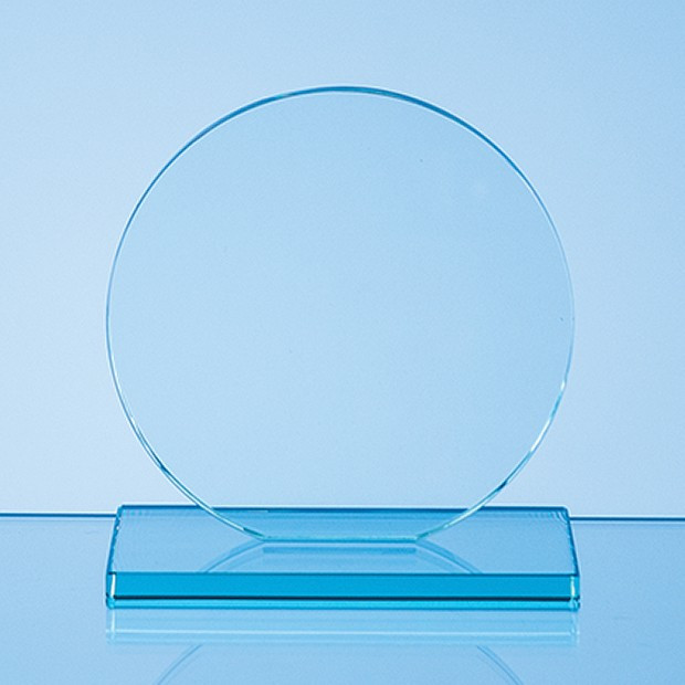 Custom Printed 10cm x 10mm Jade Glass Circle Award