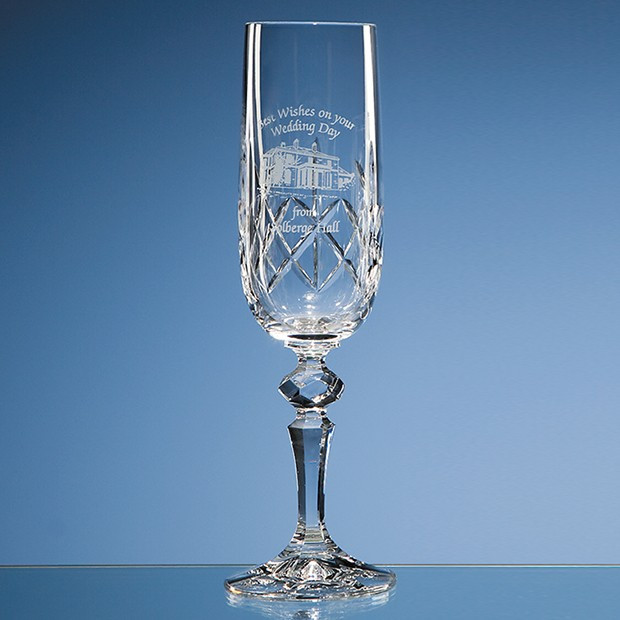 Custom Printed 180ml Flamenco Crystalite Panel Champagne Flute