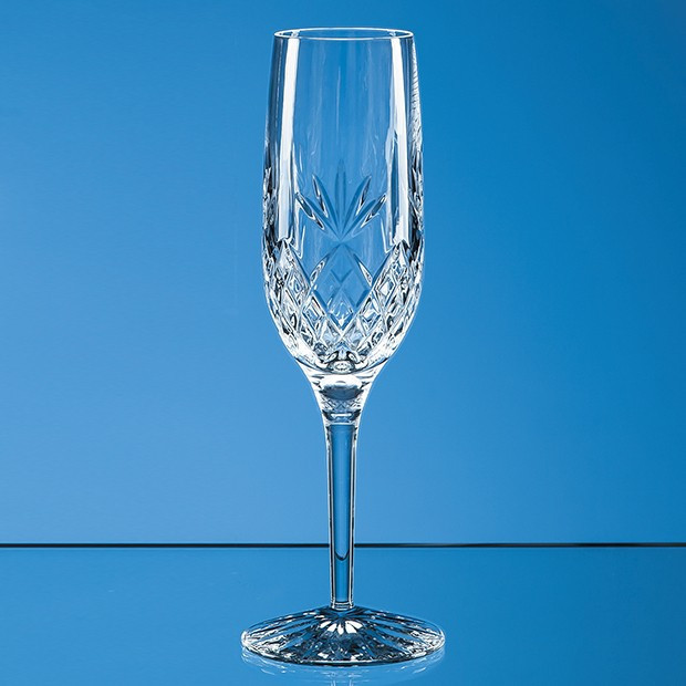 Custom Printed 165ml Blenheim Lead Crystal Full Cut Champagne Flute