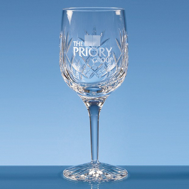 Custom Printed 285ml Blenheim Lead Crystal Panel Goblet