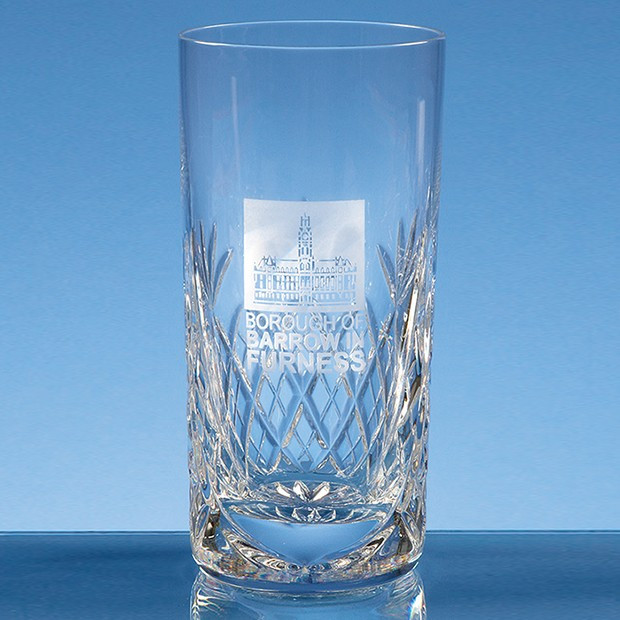 Custom Printed 400ml Blenheim Lead Crystal Panel High Ball