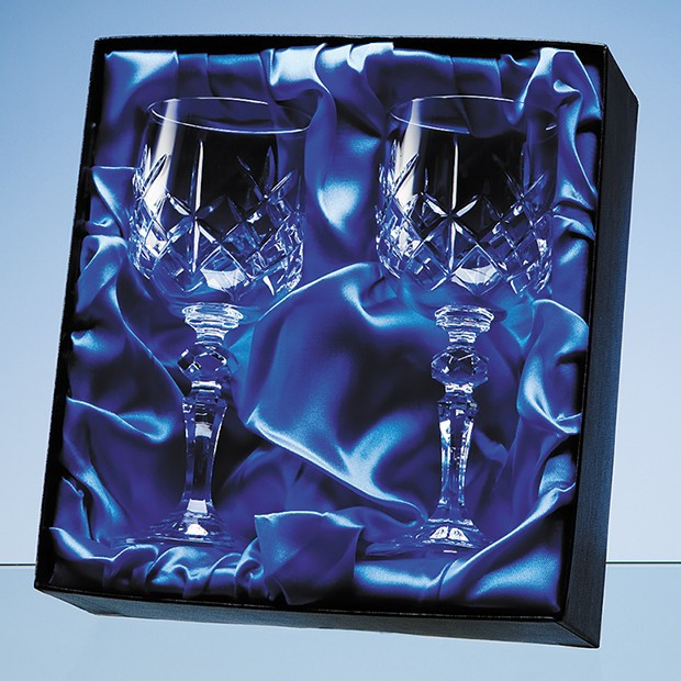 Custom Printed Goblet Pair Satin Lined Presentation Box