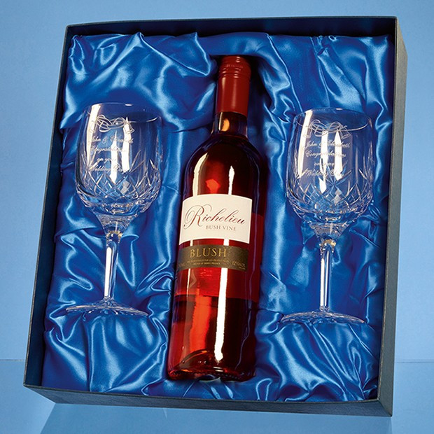 Custom Printed Wine Set Satin Lined Presentation Box