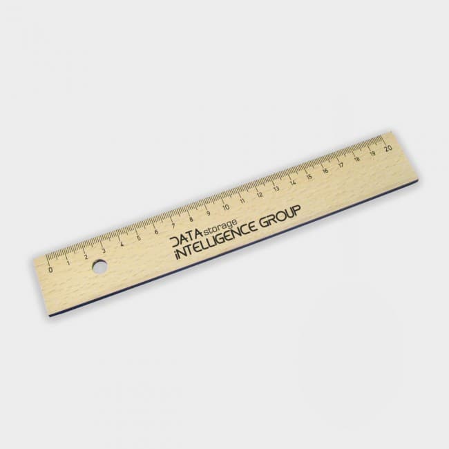 Custom Printed Green & Good Wooden Ruler 20cm - Sustainable