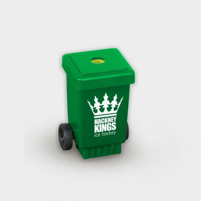 Custom Printed Green & Good Wheelie Bin Pencil Sharpener - Recycled - Image 6