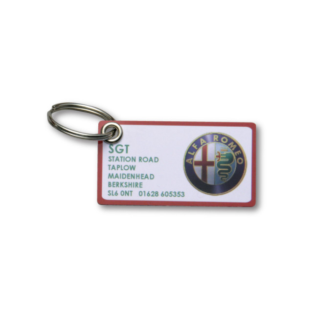 Custom Printed Plastic Printed Card Keyring